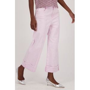 Lichtroze jeans met omslag - 7/8 lengte