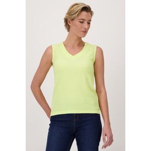 Gele top in structuurstof