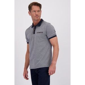 Blauw gemêleerde polo