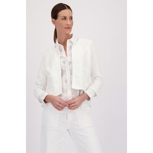 More & More - Cardigan - Wit - Bouclé - Korte Snit