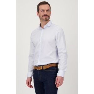 Wit-blauw gestreept hemd - Regular fit