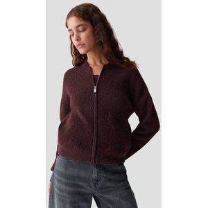 Bordeaux vest met wol en mohair