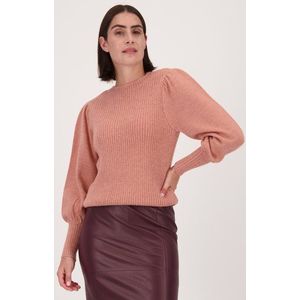 Lichtroze trui met wol