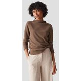 Bruine longsleeve met structuur