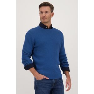 Blauwe trui met fijne structuur