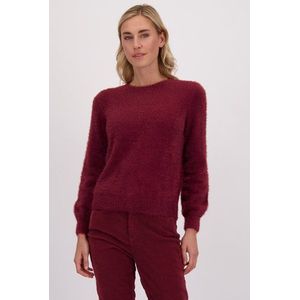 Bordeaux trui in faux-furstof