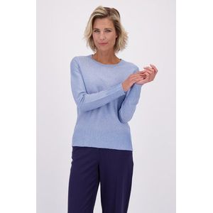 Lichtblauwe glittertrui met lange mouwen