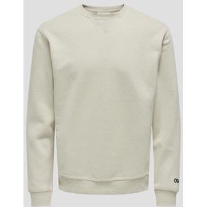 Beige sweater met ronde hals