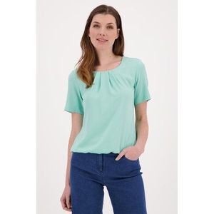 Lichtgroene blouse met korte mouwen
