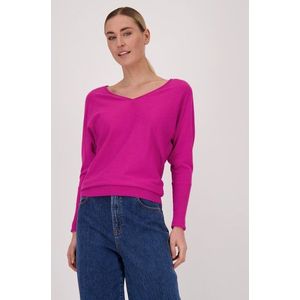 Donkerrode trui met V-hals