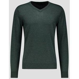 Fijne groene trui met V-hals