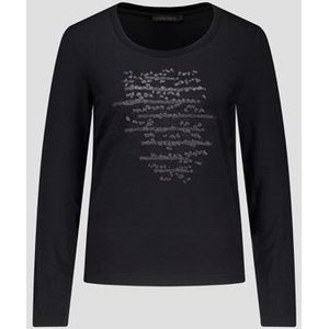 Zwart T-shirt met glitterend motief