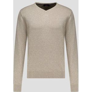 Beige trui met V-hals