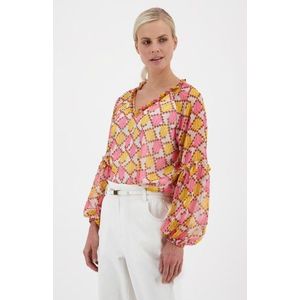 Luchtige blouse met kleurrijke print