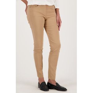 Beige jeans met stretch en elastische taille