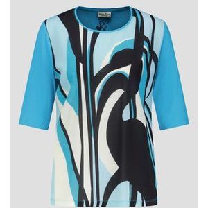Turqoise T-shirt met grafische print