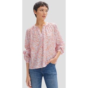 Lila blouse met oranje print