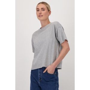 Lichtgrijs T-shirt met ronde hals