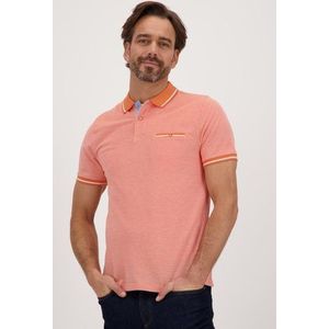 Fijn gestipte oranje polo