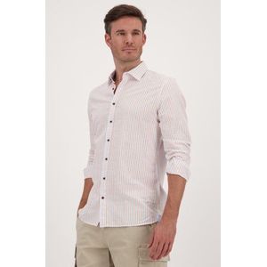 Gestreept hemd met linnen - Regular fit