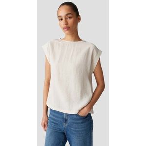 Opus - T-shirt - Lichtbeige - Katoen-Modal/Jersey