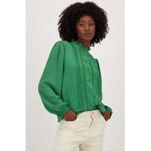Groene blouse met kanten details