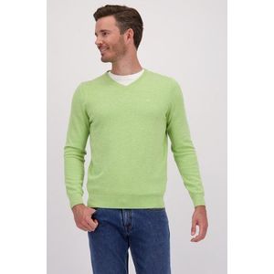 Lichtgroene trui met V-hals