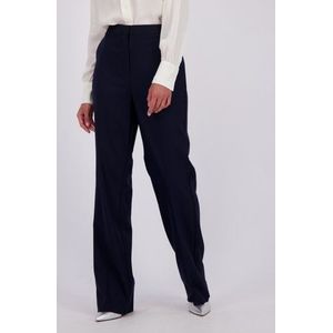 Blauwe straight fit broek