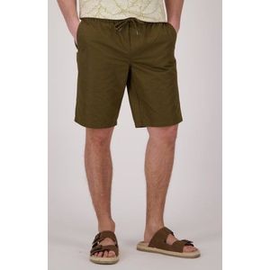 Donkergroene bermuda met elastische tailleband
