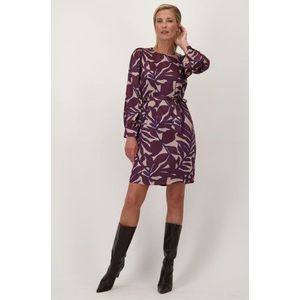 Bordeaux geprint kleedje met zijdelook