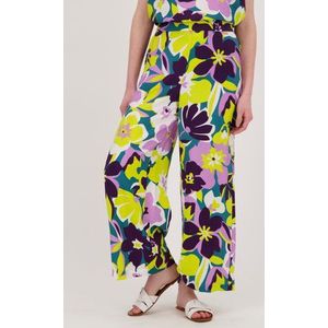 Wijde broek met kleurrijke bloemenprint
