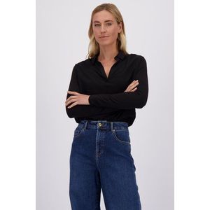 Zwarte blouse met V-hals