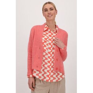 Koraalkleurige cardigan