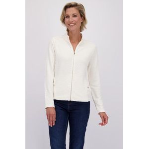Ecru cardigan met rits