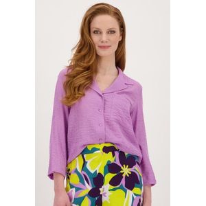 Lila blouse met fijne textuur