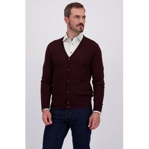 Fijn gebreide bordeaux cardigan