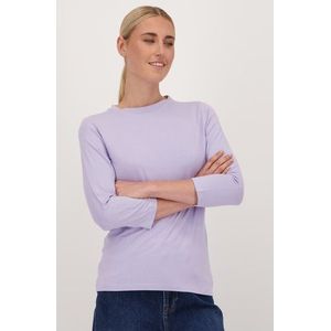 Lichtpaars T-shirt met 3/4 mouwen