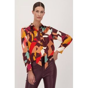 Blouse met kleurrijke geometrische print