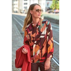 Blouse met kleurrijke geometrische print