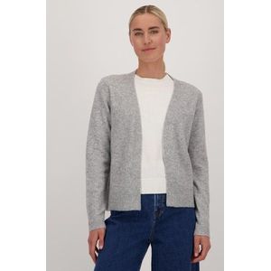Zachte lichtgrijze cardigan zonder knopen