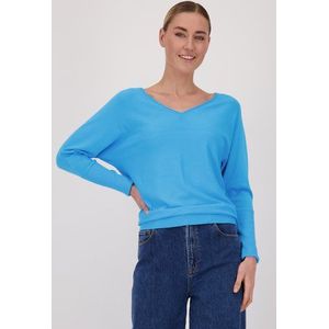 Lichtblauwe trui met V-hals