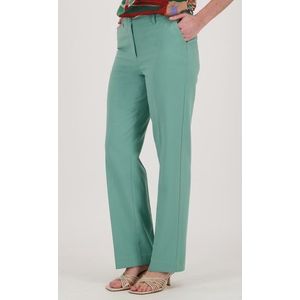 Turquoise geklede broek