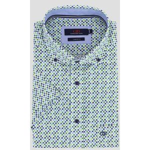 Hemd met blauw-groene print - Comfort fit