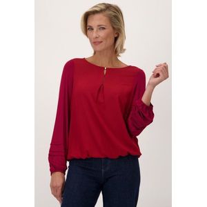 Rood T-shirt met lange mouwen