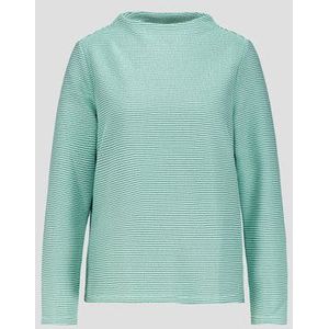 Turquoise trui met strepen