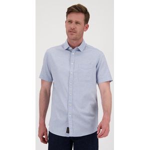 Lichtblauw hemd met korte mouwen - regular fit