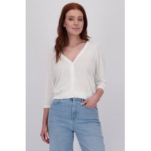 Witte cardigan met V-hals