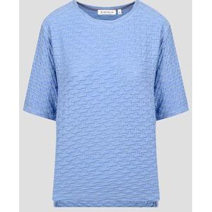 Lichtblauw T-shirt met structuur