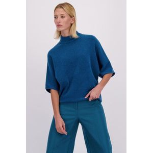 Blauwe trui met korte mouwen