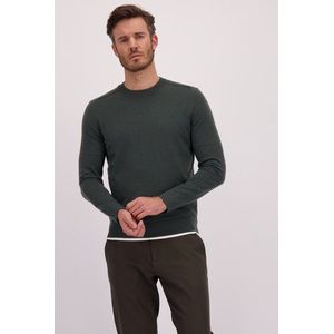 Groen-grijze fijne trui